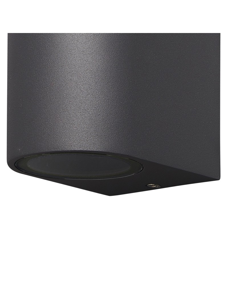 Applique da esterno Kandanchu biemissione in alluminio grigio scuro, 2 GU10, IP54 | Mantra -MANTRA