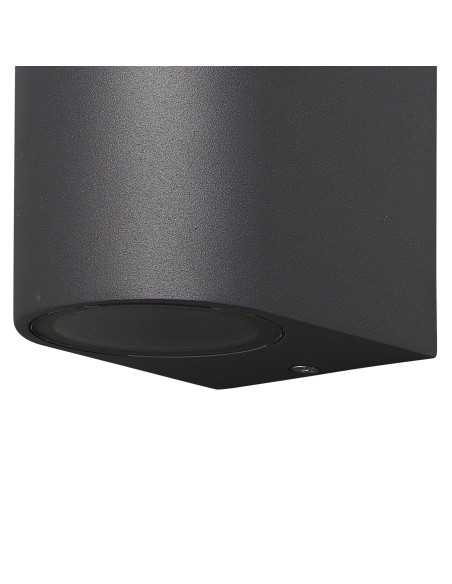 Applique da esterno Kandanchu biemissione in alluminio grigio scuro, 2 GU10, IP54 | Mantra -MANTRA