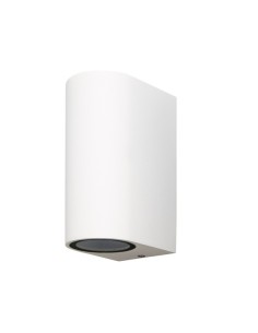 Applique da esterno Kandanchu a doppia emissione in alluminio bianco, 2 GU10, IP54 | Mantra -MANTRA