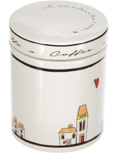 Barattolo da caffè in porcellana, collezione Le Casette | Egan -EGAN