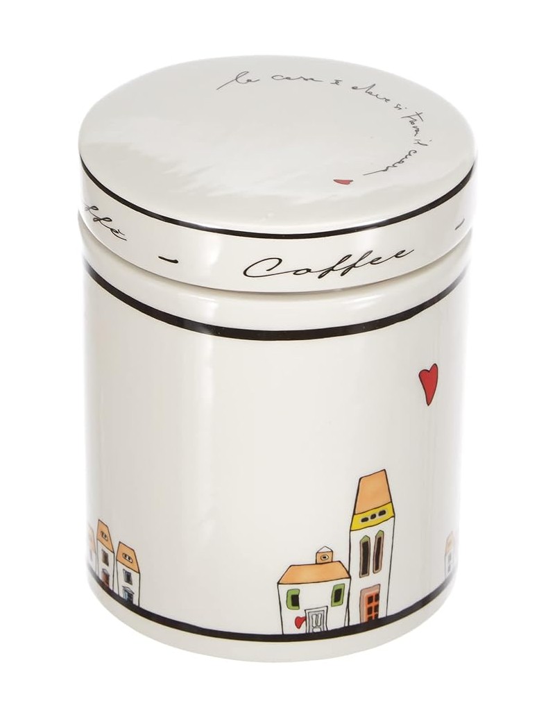 Barattolo da caffè in porcellana, collezione Le Casette | Egan -EGAN