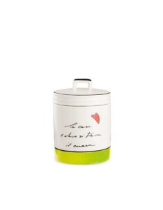 Le Casette barattolo in porcellana verde 9x12 cm | Egan -EGAN