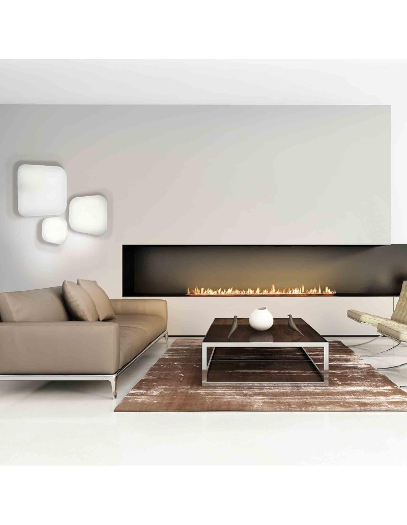 Plafoniera LED Quatro quadrata 50 cm bianca, 28 W 3000 K luce calda | Mantra -MANTRA