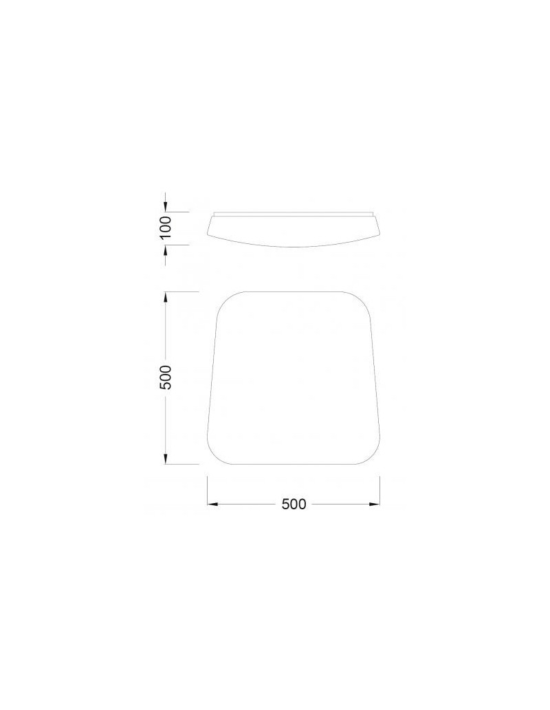 Plafoniera LED Quatro quadrata 50 cm bianca, 28 W 3000 K luce calda | Mantra -MANTRA