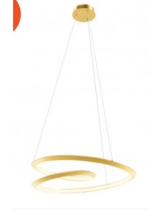 Sospensione LED Storm Ø 80 cm in metallo oro opaco con diffusore bianco, 60 W | Redo -REDO GROUP