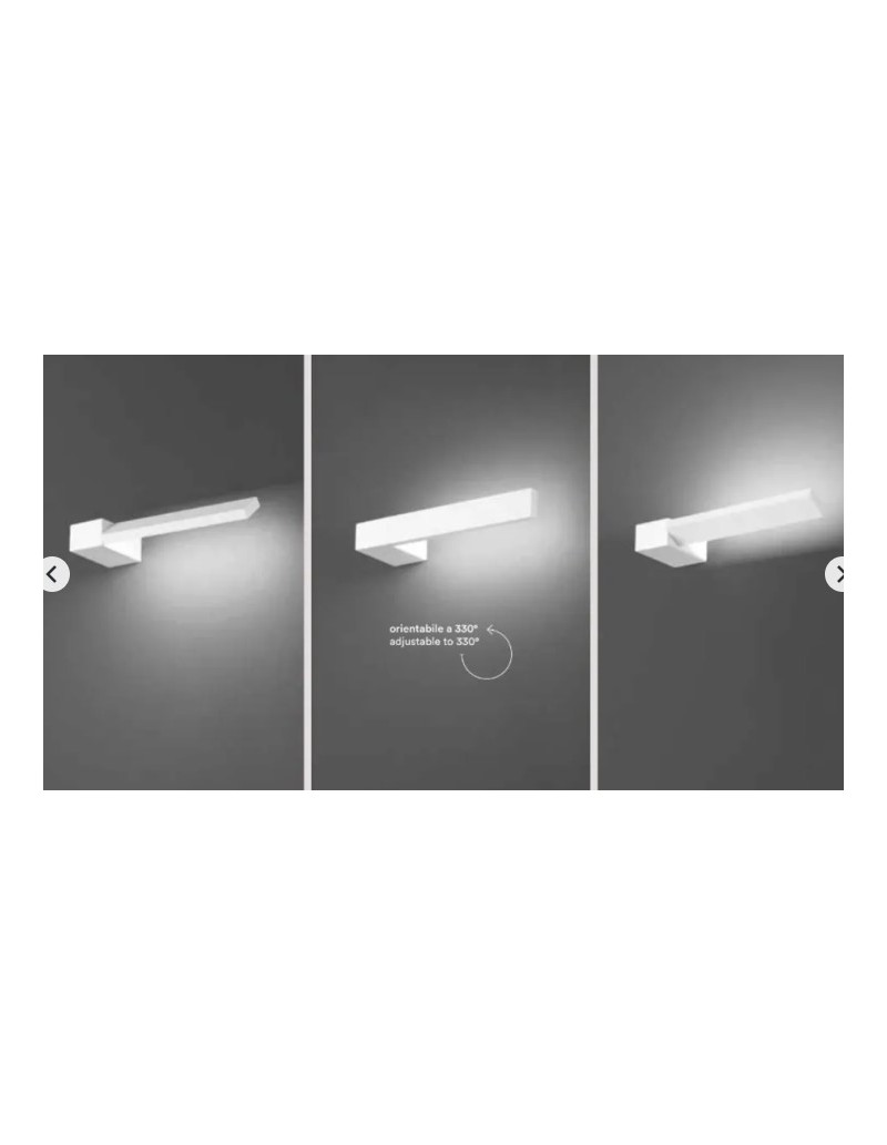 Applique LED Elle orientabile 360° in metallo bianco, 14 W CCT 3000/4000/6000 K | Perenz -PERENZ