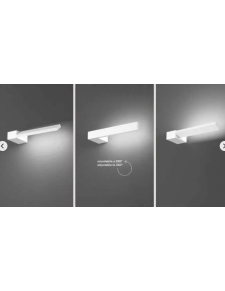 Applique LED Elle orientabile 360° in metallo bianco, 14 W CCT 3000/4000/6000 K | Perenz -PERENZ
