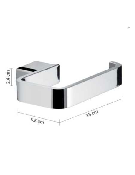Portarotolo da parete Lounge in alluminio e Cromall cromato | Gedy -GEDY