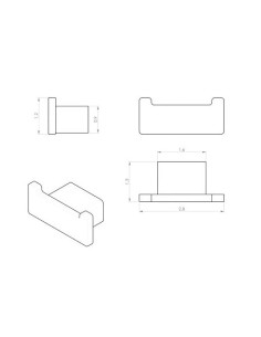 Appendino doppio Lounge cromo, da parete | Gedy -GEDY 2