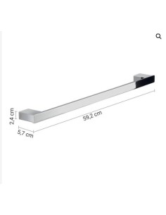 Portasalviette da parete Lounge 60 cm in alluminio e Cromall cromato | Gedy -GEDY 2