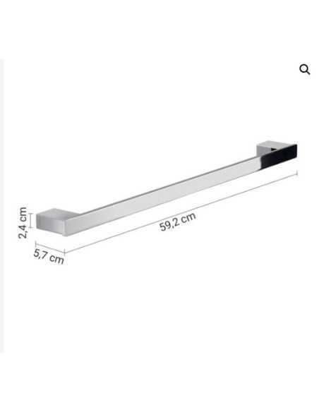 Portasalviette da parete Lounge 60 cm in alluminio e Cromall cromato | Gedy -GEDY