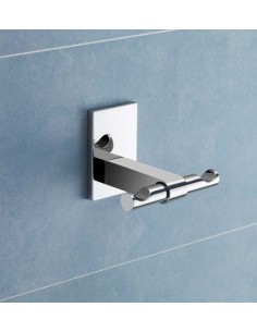 Appendino doppio con base orientabile Maine cromo, da parete | Gedy -GEDY