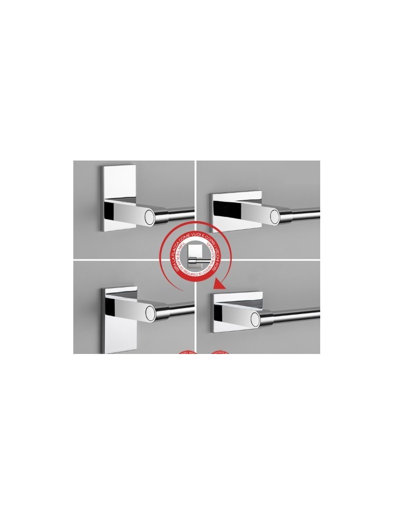 Appendino doppio con base orientabile Maine cromo, da parete | Gedy -GEDY
