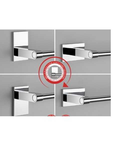 Appendino doppio con base orientabile Maine cromo, da parete | Gedy -GEDY