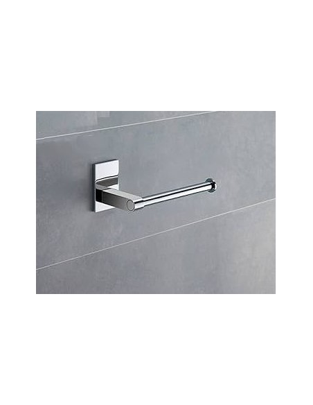 Portarotolo da parete Maine in alluminio e Cromall cromato, base orientabile | Gedy -GEDY
