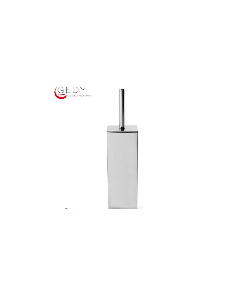 Scopino quadrato Nemesia in acciaio inox lucido, 9x9x38 cm | Gedy -GEDY