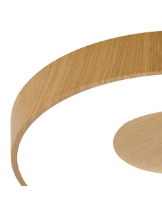 Plafoniera LED Coin Ø 38 cm cornice effetto legno, 56 W CCT 2700-5000 K, telecomando | Mantra -MANTRA 2
