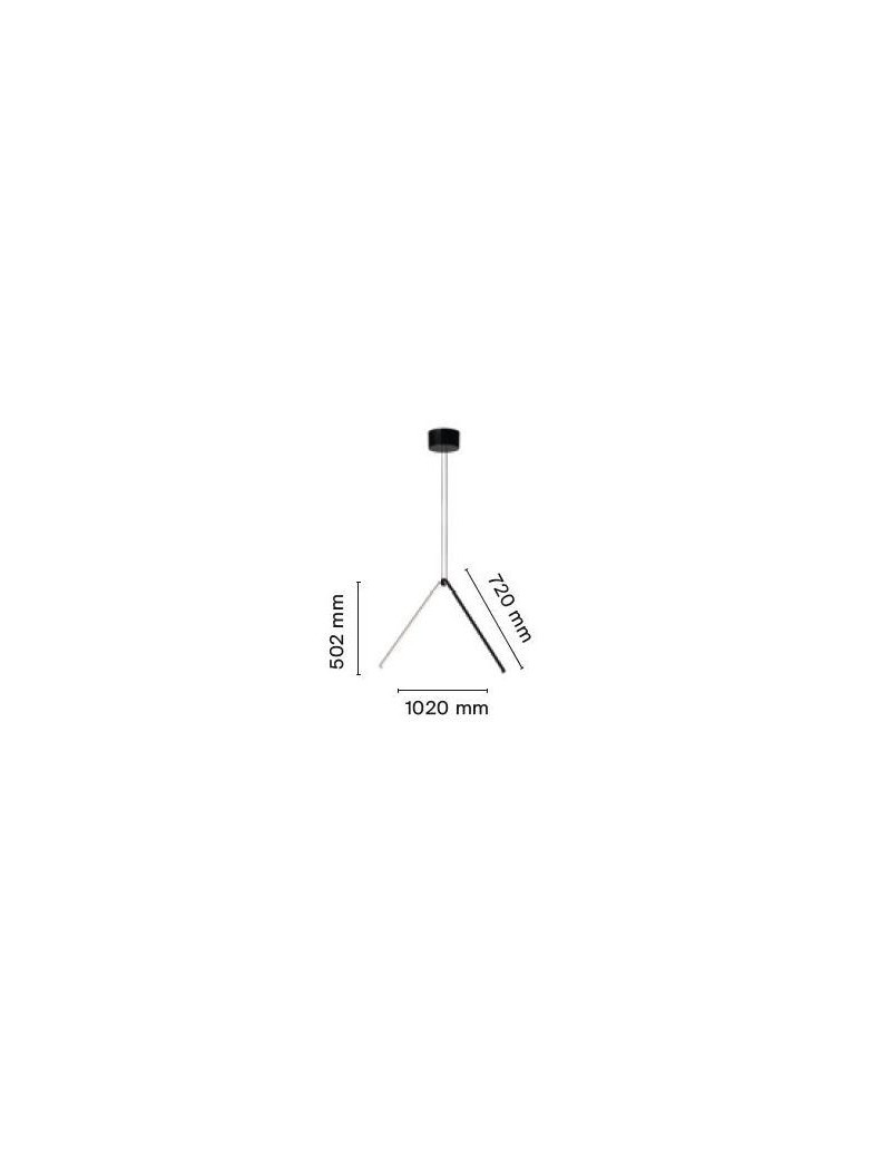 Flos Arrangements Broken Line, sospensione LED modulare nera con alimentatore | Flos -FLOS