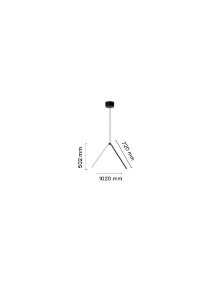 Flos Arrangements Broken Line, sospensione LED modulare nera con alimentatore | Flos -FLOS