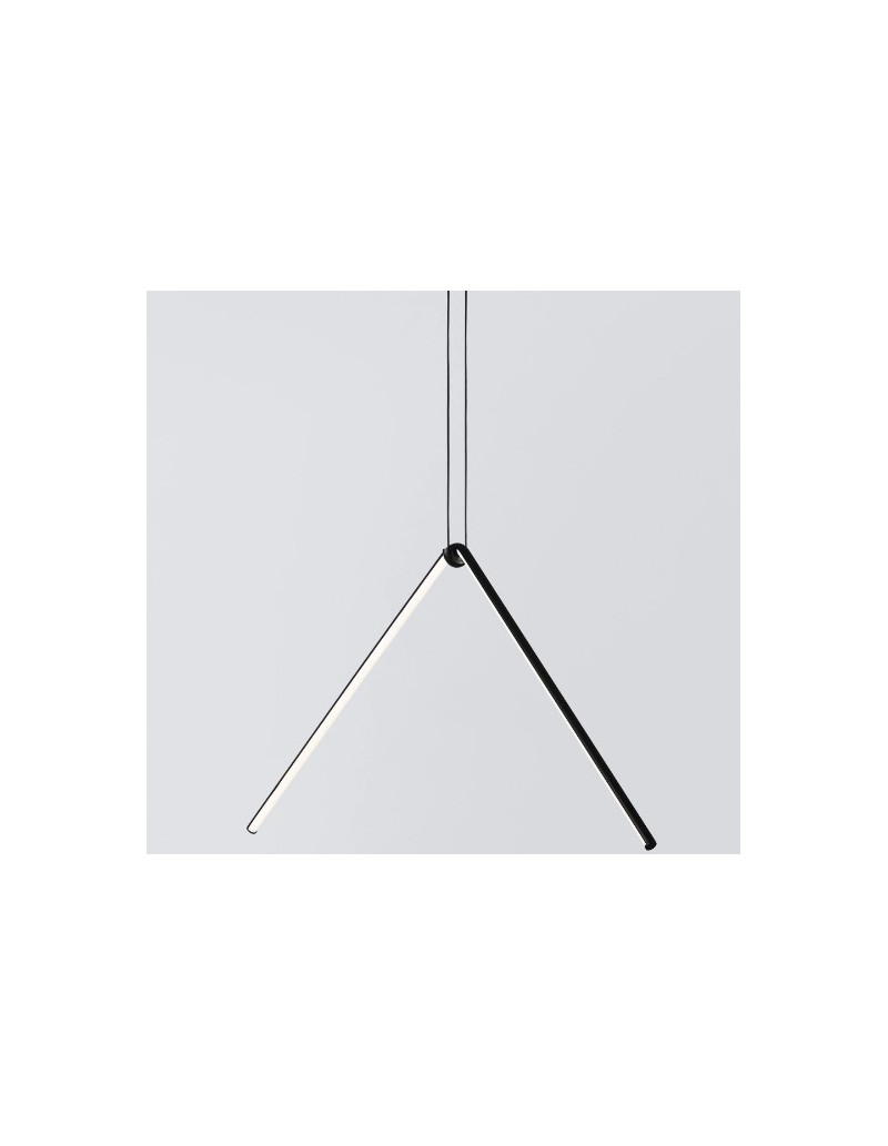 Flos Arrangements Broken Line, sospensione LED modulare nera con alimentatore | Flos -FLOS