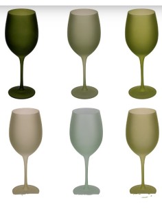 Set 6 calici vino frosted effetto ghiaccio Greenery | Villa d'Este -VILLA D' ESTE