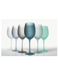 Set 6 calici vino frosted effetto ghiaccio Happy Hour Ocean | Villa d'Este -VILLA D' ESTE