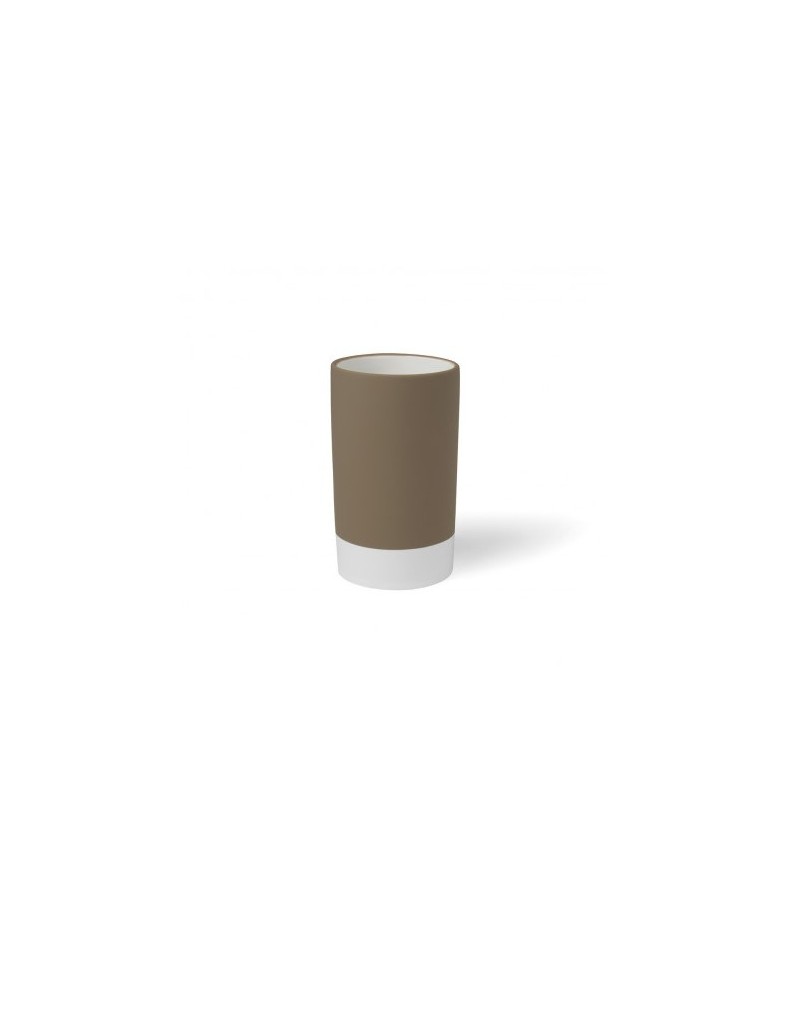 Porta spazzolini Mizar in ceramica tortora | Gedy -GEDY
