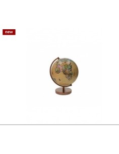 Lampada mappamondo con planisfero anticato, Ø 14 cm | Brandani -BRANDANI