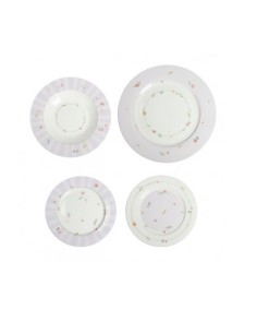 Servizio 18 piatti in porcellana lilla, collezione Polline | Brandani -BRANDANI 2