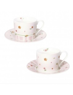 Set 2 tazze da tè in porcellana rosa, collezione Polline | Brandani