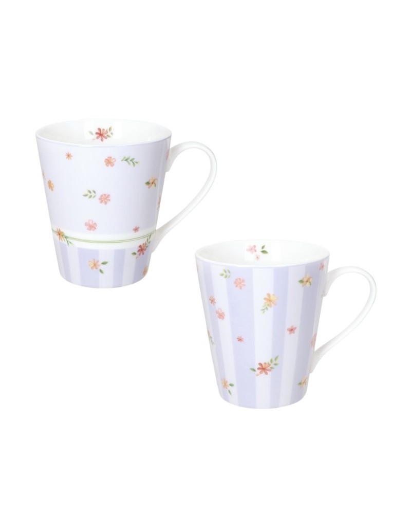 Set 2 mug in porcellana lilla, collezione Polline | Brandani -BRANDANI