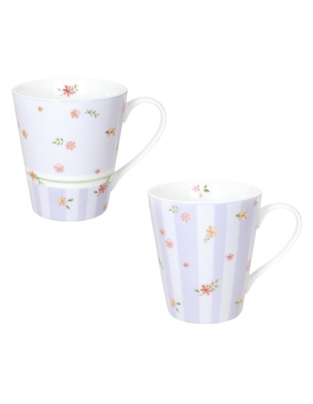 Set 2 mug in porcellana lilla, collezione Polline | Brandani -BRANDANI