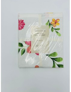 Tovaglia fiori macro 140x240 in cotone, collezione Polline | Brandani -BRANDANI