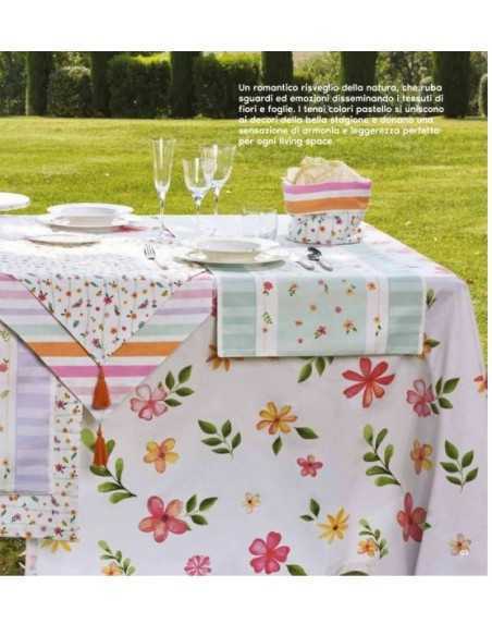 Tovaglia a righe Polline in cotone 100%, 140 x 240 cm | Brandani -BRANDANI