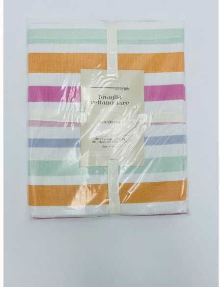 Tovaglia righe 160x300 in cotone, collezione Polline | Brandani -BRANDANI