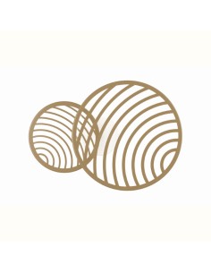 Plafoniera applique LED Collage 56x40 cerchi traforati oro opaco, 30 W 3000 K | Mantra -MANTRA