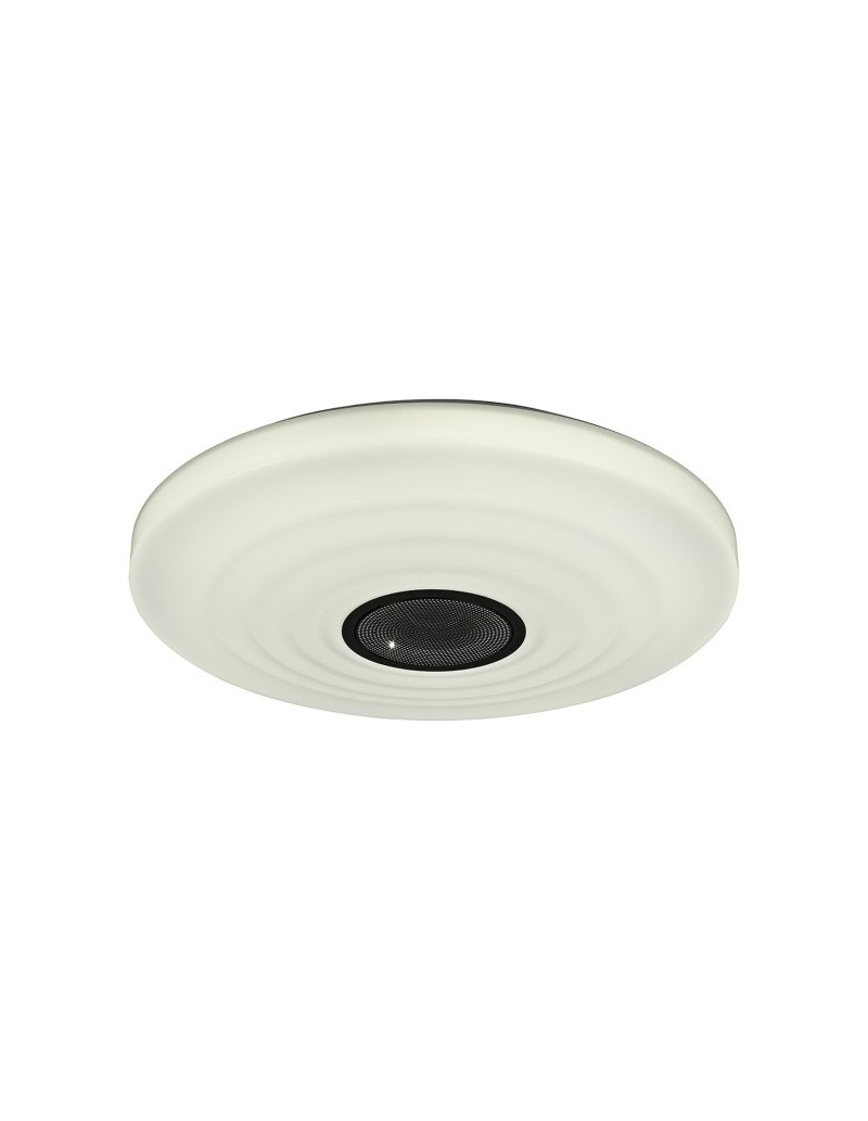 Plafoniera LED Ondas bianca Ø 55 cm con altoparlante Bluetooth, 60 W CCT dimmerabile | Mantra -MANTRA