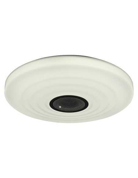 Plafoniera LED Ondas bianca Ø 55 cm con altoparlante Bluetooth, 60 W CCT dimmerabile | Mantra -MANTRA