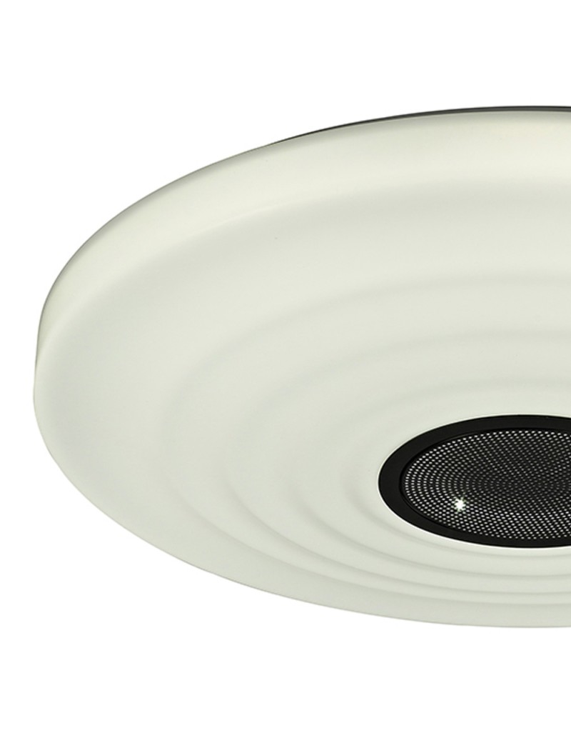 Plafoniera LED Ondas bianca Ø 55 cm con altoparlante Bluetooth, 60 W CCT dimmerabile | Mantra -MANTRA