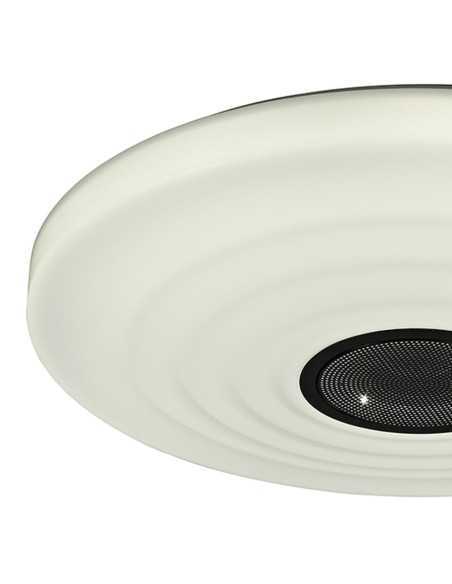 Plafoniera LED Ondas bianca Ø 55 cm con altoparlante Bluetooth, 60 W CCT dimmerabile | Mantra -MANTRA