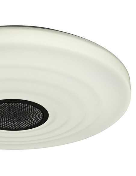 Plafoniera LED Ondas bianca Ø 55 cm con altoparlante Bluetooth, 60 W CCT dimmerabile | Mantra -MANTRA