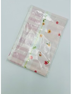 Runner double face righe e fiori, retro righe, rosa, Polline | Brandani -BRANDANI 2