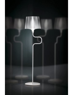 Piantana Liza in tecnopolimero Prisma bianco, ispirazione barocca, E27, H 170 cm | Slamp -SLAMP
