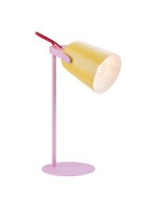 Abat-jour da scrivania Tara in metallo giallo e rosa per cameretta, E14 | Globo Lighting -GLOBO LIGHTING