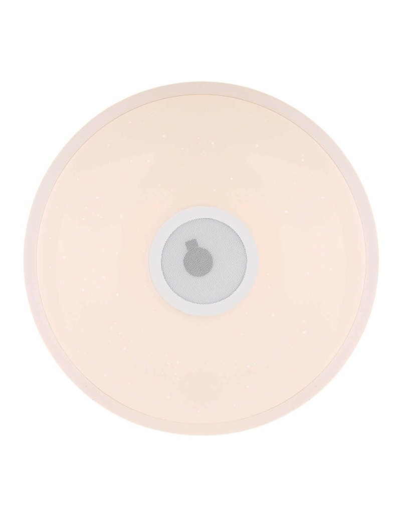 Plafoniera LED Connor bianca Ø 50 cm con cassa Bluetooth e luce CCT 3000-6000 K | Globo Lighting -GLOBO LIGHTING