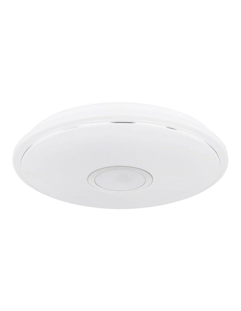 Plafoniera LED Connor bianca Ø 50 cm con cassa Bluetooth e luce CCT 3000-6000 K | Globo Lighting -GLOBO LIGHTING