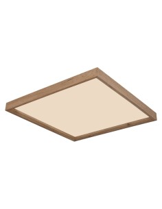 Plafoniera LED Cindarella quadrata 45 cm con cornice effetto legno, 24 W CCT | Globo -GLOBO LIGHTING