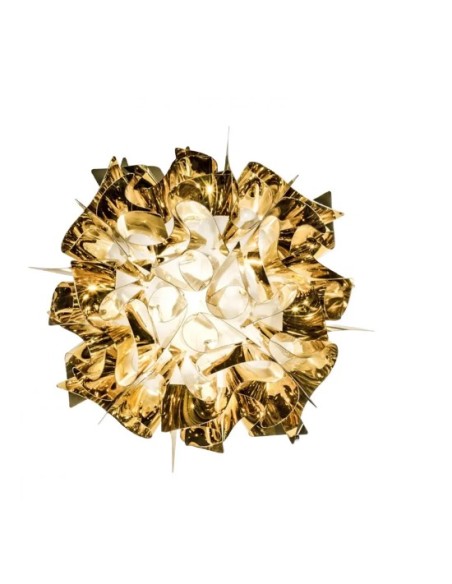 Plafoniera applique Veli Mini Gold Ø 32 cm in Opalflex oro, 1 x E27 | Slamp -SLAMP