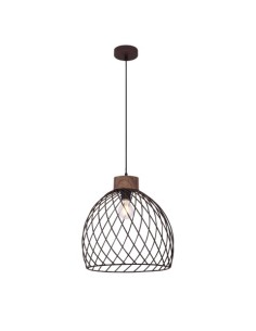 Lampada a sospensione Isabelle a sfera Ø 35 in metallo nero e marrone, E27 | Globo Lighting -GLOBO LIGHTING