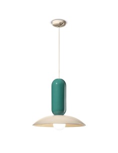 Lampada a sospensione Pau Ø 40 in ceramica multicolore con cavo in cotone, E27 | Ferroluce -FERROLUCE